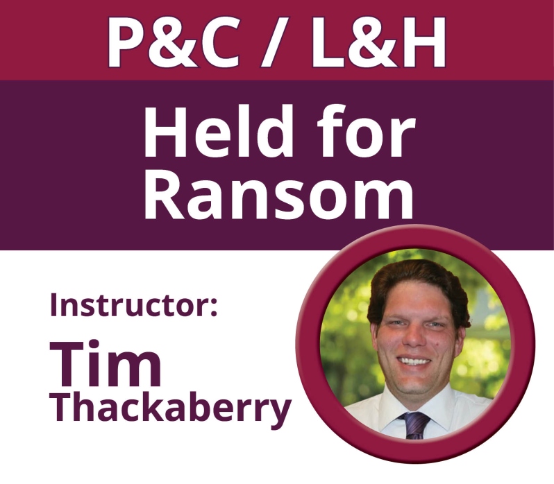 Product Description: Get 3 P&CContinuing Education hours from the comfort of your home or office. Watch this YouTube webinarwith NO TESTING and we'll upload your hours for you.</br></br>Please note:Within 48 (business) hours of your purchase,you will receive a confirmation email containing links to view the video and also a CE request form.</br> Held for Ransom - Cyber Security